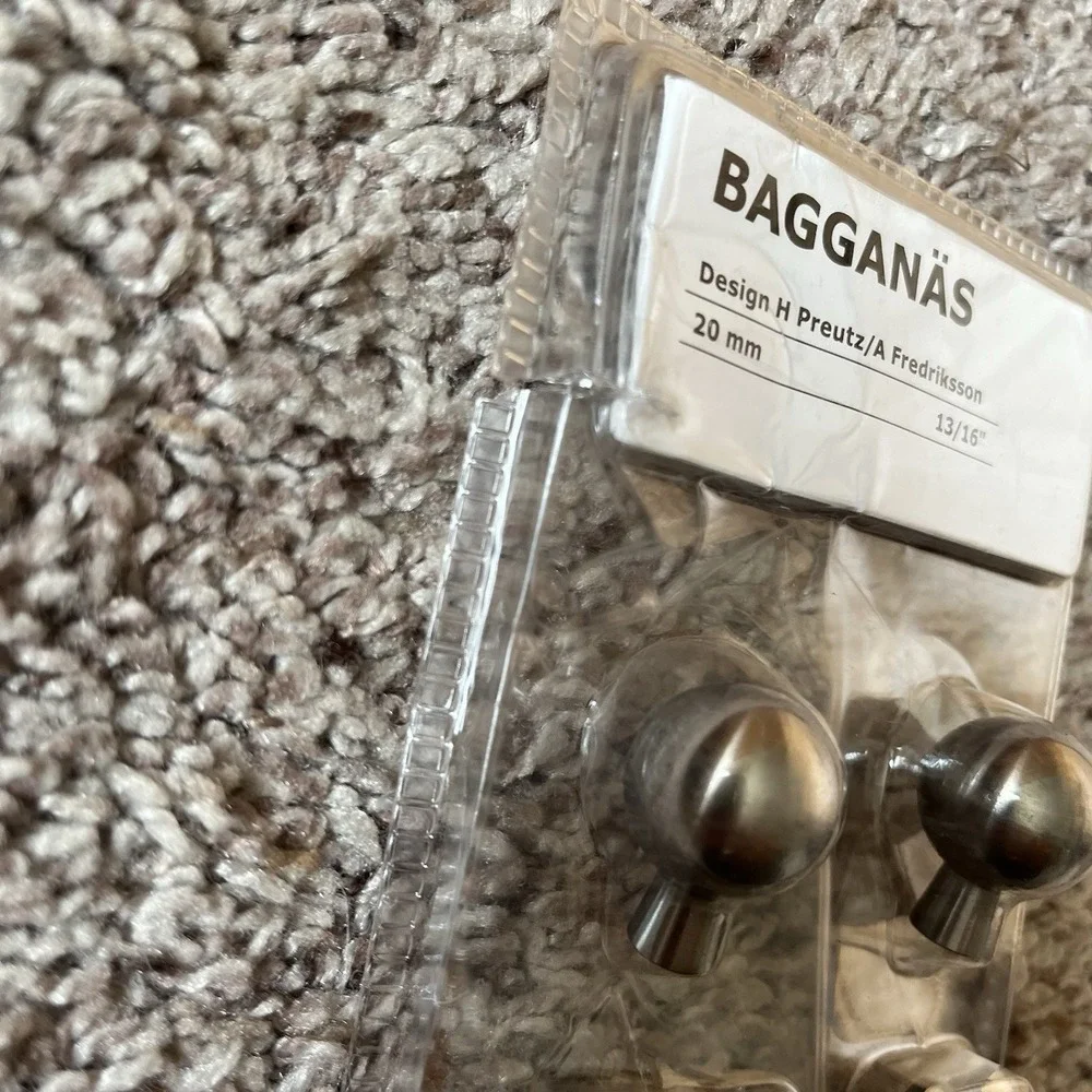 IKEA Lot Of 2 Stainless Steel Handles - BAGGANÄS‎ - 20 mm 13/16
